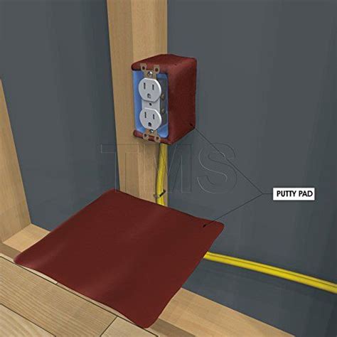 electrical box sound pads|acoustical pads for electrical boxes.